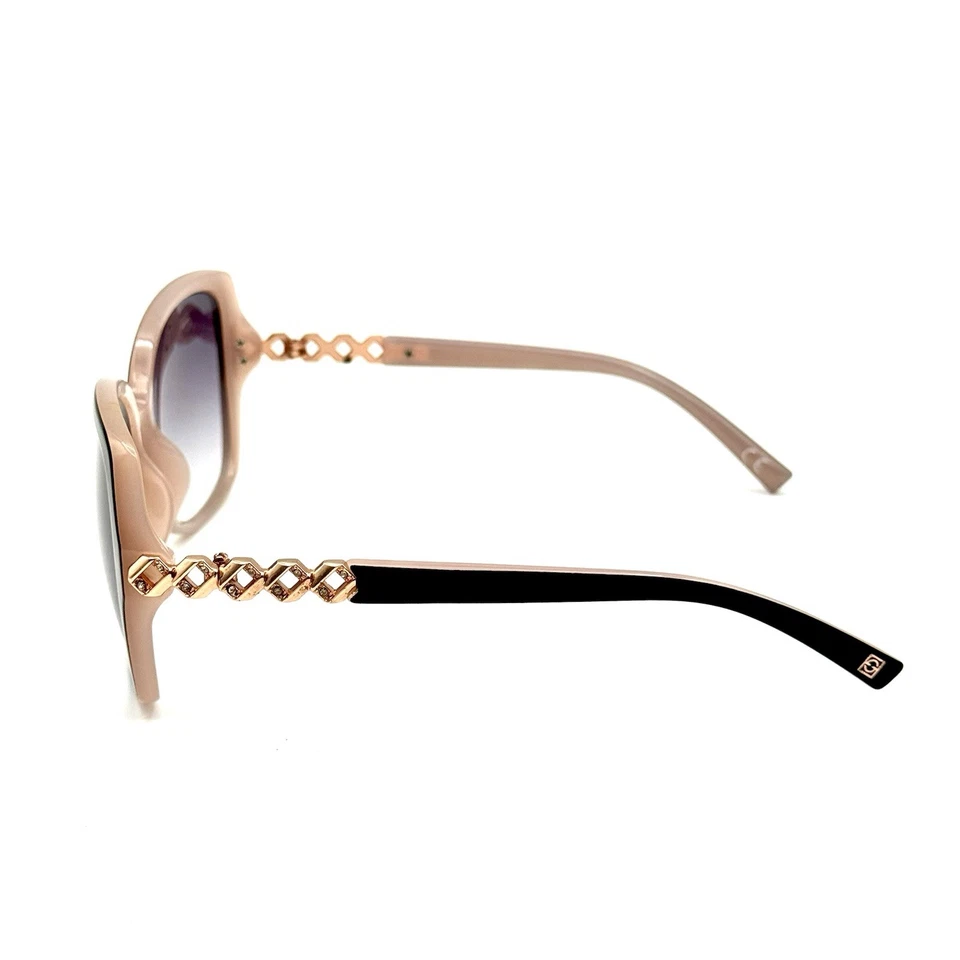 Gafas de sol redondas de gran tamaño Foster Grant negro rosa diseñador marco de moda SR0921 Foto 4 de 4