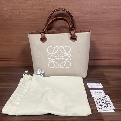 LOEWE Anagram Jacquard & Calf Shoulder Tote 678633