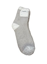 2 Pair Snugadoo Cozy Fuzzy Crew Socks Gray White, Blue WhiteSoft Plush Socks