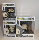 Game Of Thrones Funko Pop Lot Of 3 Daenerys On Throne 75, Daenerys 59, Jon 61