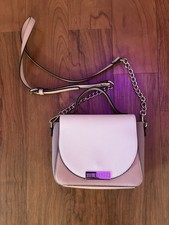 Steve Madden Light Pink Crossbody Bag w/ Chain Strap Top Handle Purse Structured