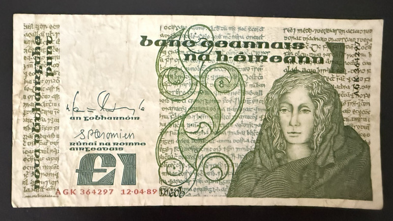 IRELAND   1 POUND  1989  ~COMBINE SHIPPING ~ NO RESERVE!