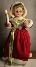 Vintage 80s Telco Motionettes Christmas Animated Girl Doll 24” Box Works Caldor