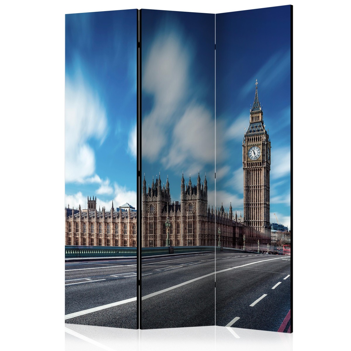 Paravent 3 volets Sunny London pour créer un coin bureau design dans le salon
