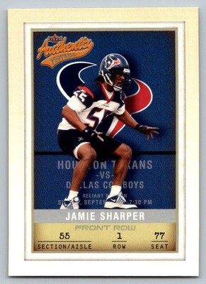 2002 Fleer Authentix Front Row  Jamie Sharper 87 111/150