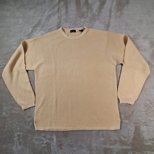 IZOD Sweater Men's Medium Yellow Cotton Pullover