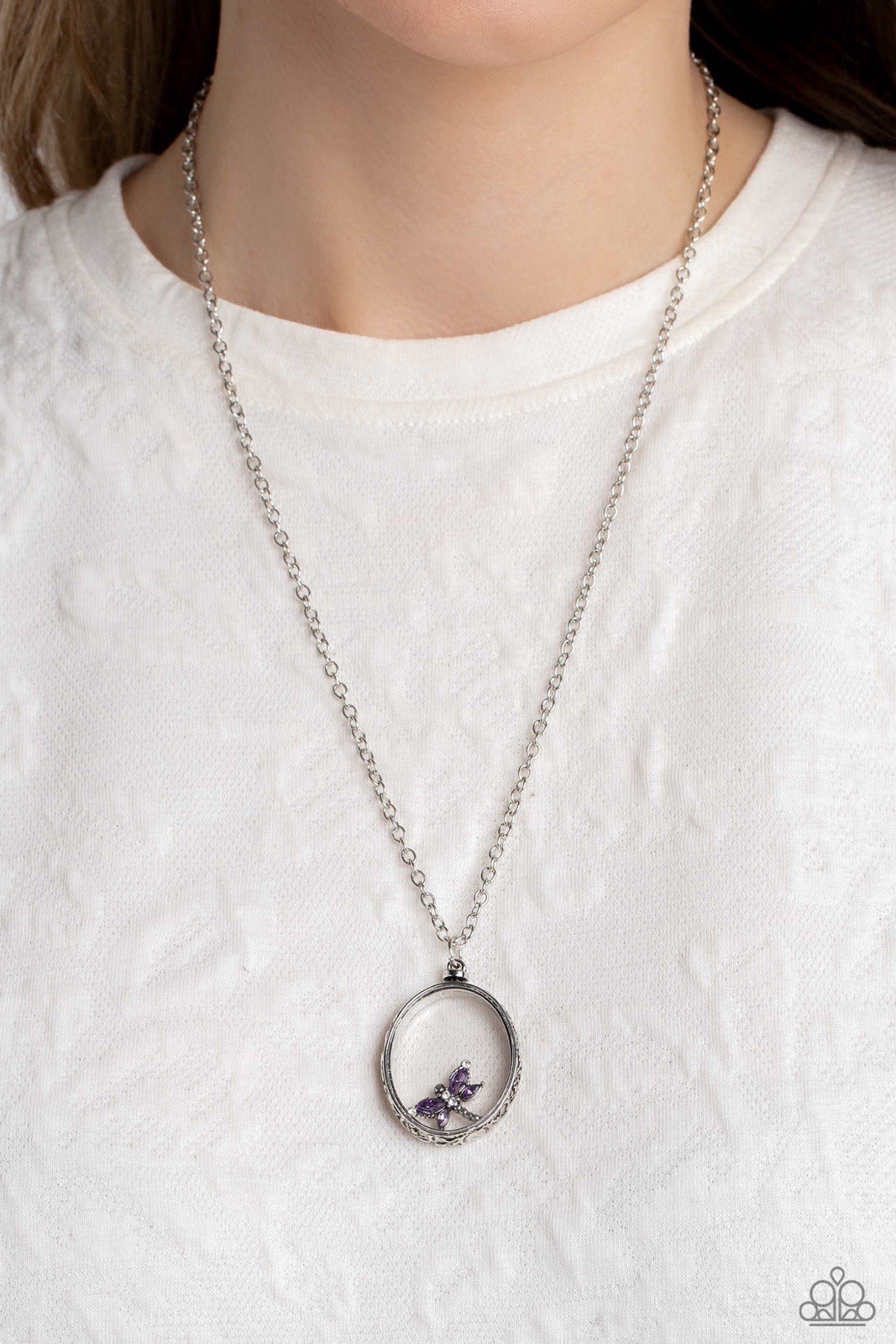 New Paparazzi Jewelry-Dynamic Dragonfly Necklace-Purple