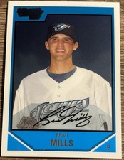 2007 Bowman Draft Chrome Draft Picks #BDPP56 Brad Mills Rookie Toronto Blue Jays
