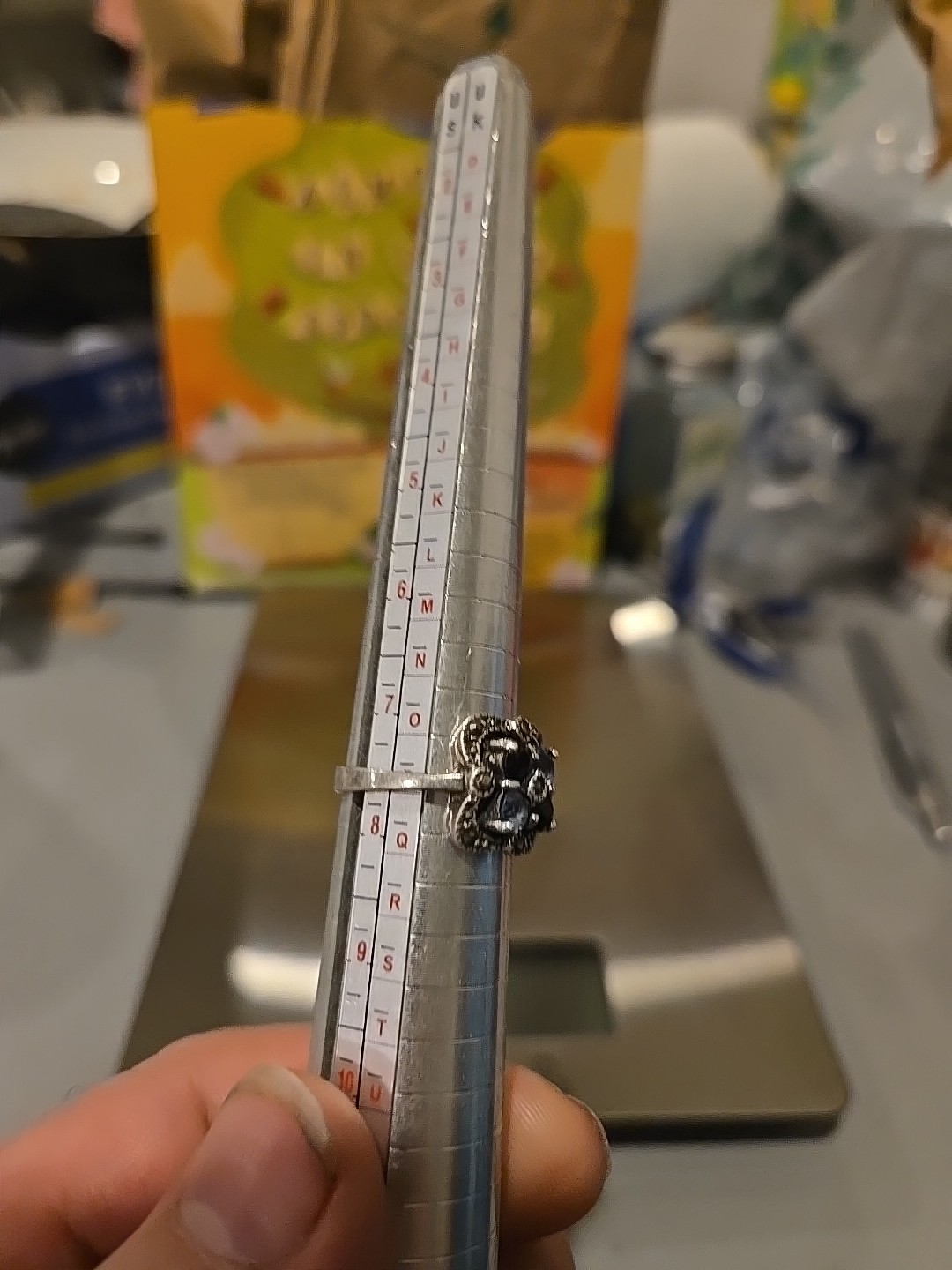 old art Deco 925 Silver Ring - image 3