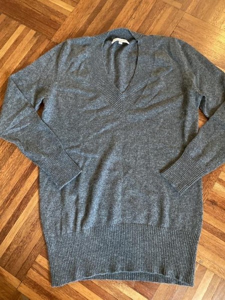 Women Peter Hahn Sweater Grey Cashmere 40 / L / 48 #C8UA