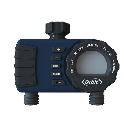 Orbit 2 Output Port Stationary Digital Hose End Timer Model No. 24706