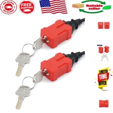 2-Pack Electrical Cord Lockout Device - Keyed Differently for Ultimate Safety