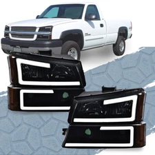 Fit For 03-06 Chevy Silverado Basic/LED Corner Headlight Tail Light Fog Light