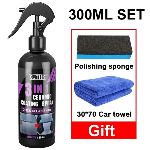 Transform Your Ride: 3-in-1 Nano Ceramic  Hydrophobic Coating for Ultimate Shine