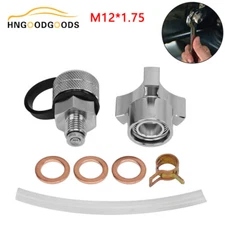 Quick Twist Oil Drain Valve for M12-1.75 Stainless Drain Hose Attachment No Mess