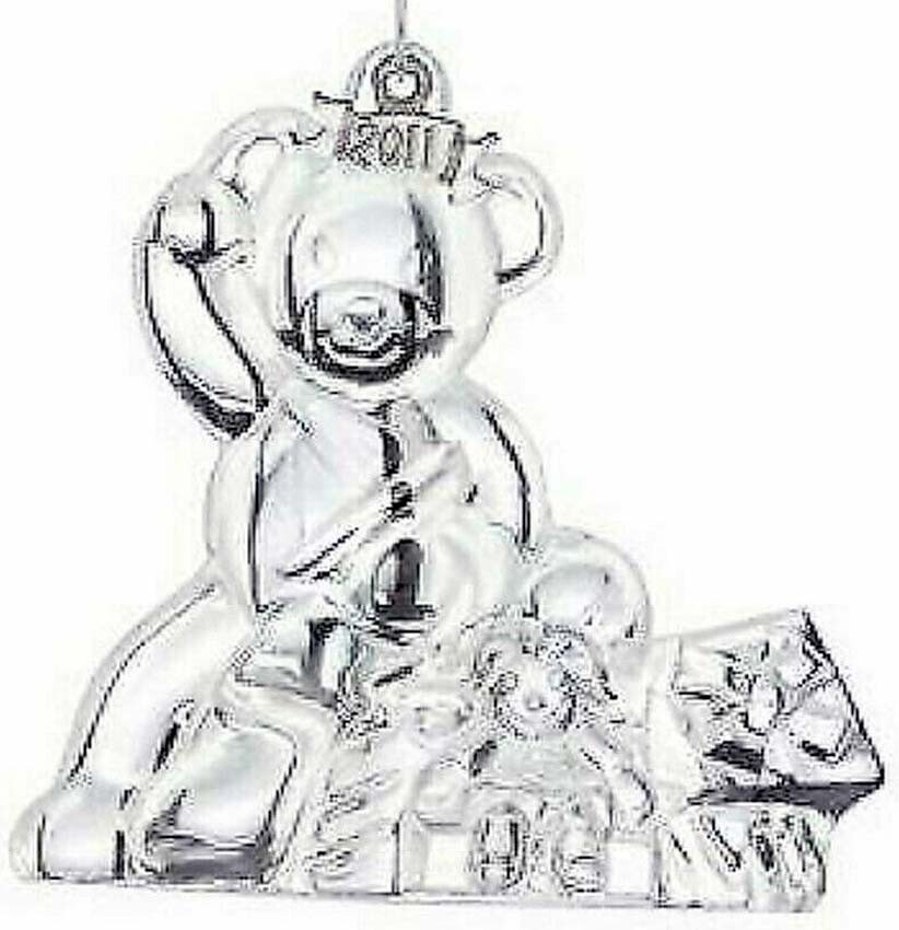 Waterford Teddy Bear Ornament Christmas Wonders 2011 Undated Crystal