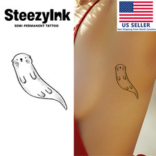 SteezyInk temporary tattoo Floating Otter last upto 2 weeks 2 x 2 inch