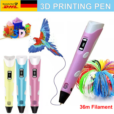 3D Stifte Set 3D Druck Stift mit 12Farben 36m PLA Filament 3D Print Pen Kinder