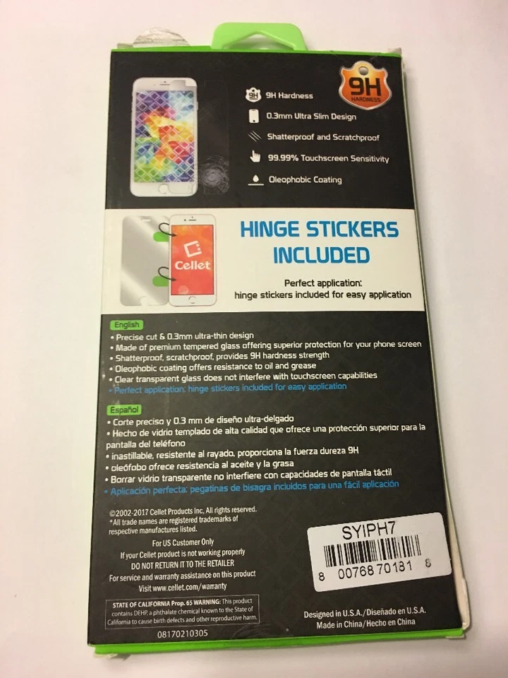 CELLET Premium Tempered Glass Screen Protector, Apple iPhone 8/7/6S or 6 PRIVACY - Image 2 of 4
