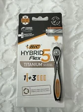 Bic Hybrid Flex 5 Razor Titanium Refill Cartridges 3 Refills Brand New