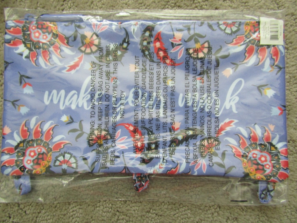 Vera Bradley Lighten Up Mural Garden Pencil Pouch- top  display picture 2