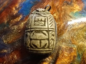 Skarabäus Anhänger in Silber gefasst | eBay