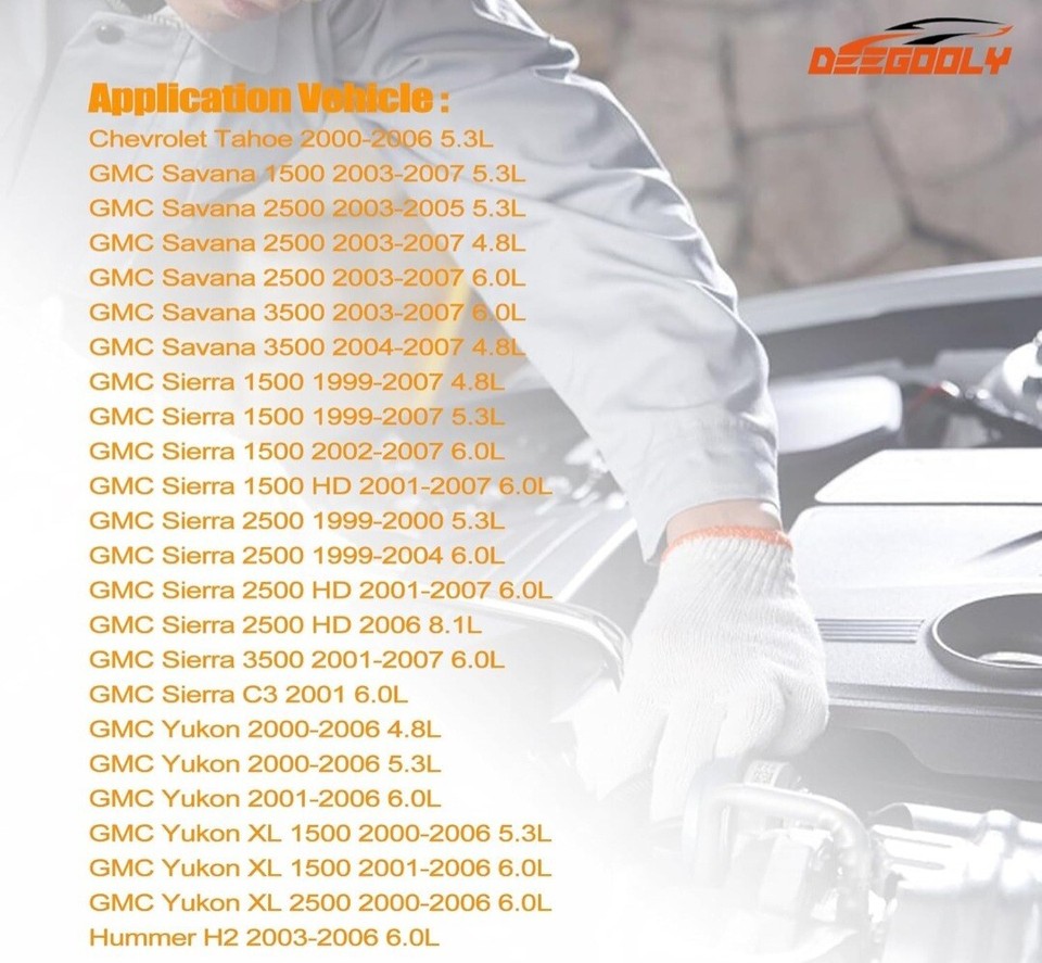 DEEGOOLY 8PCS UF262 D585 Heavy Duty Ignition Coils Pack & Iridium Spark