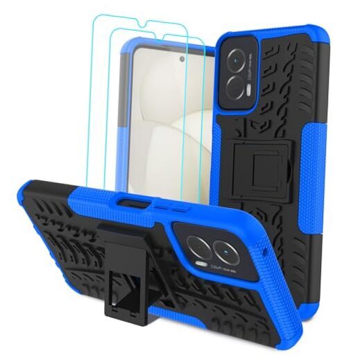 for Motorola Moto G Power 5G 2024 Case with 2 Pack Screen Blue