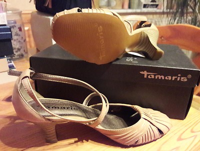 tamaris Pumps gr 36 Obermaterial echt Leder beige Rockabilly Charlston