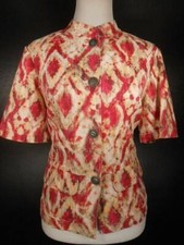 Beautiful Women's Size 1 Chico's Multi-Color Design Short Sleeve Blazer Jacket