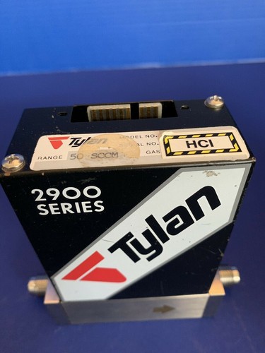 Tylan 2900 MFC Mass Flow Controller 50 SCCM, HCL, 1/4" MVCR, Used - Picture 2 of 3