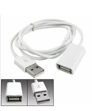 USB 2.0 Male to Female 36 Inch White Extension Cable.