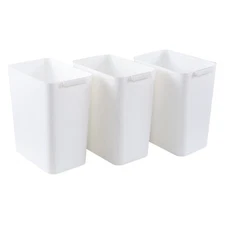Idotry 4.5 Gal Plastic Trash Can Wastebasket Traditional Garbage Open Top 3 Pack