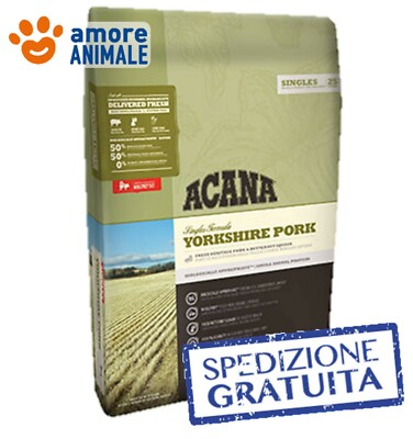 Acana Hund Dry Singles Yorkshire Pork 11,4 KG - Essen Mit Schwein für Hunde