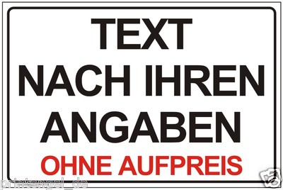 FIRMENSCHILD WERBESCHILD WARNSCHILD TEXT LOGO DESIGN NACH IHREN ANGABEN  P148