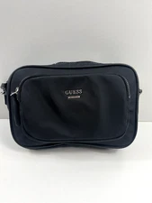 Guess Bag Black Camera Bag 10 x 6.5 Inches Zipper Closure