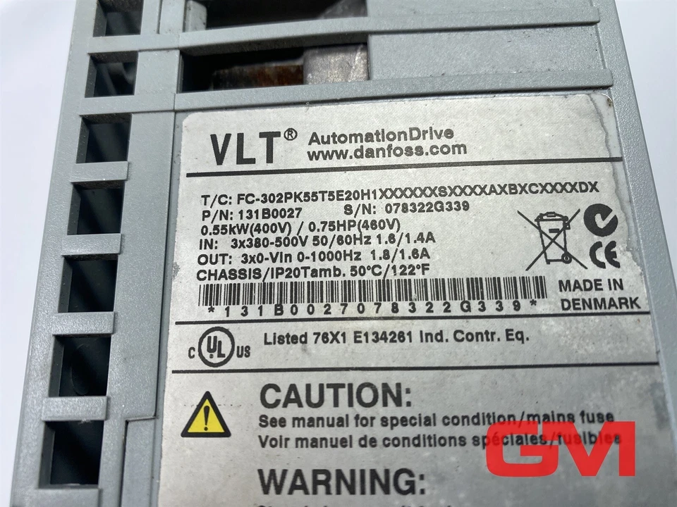 Danfoss Frequenzumrichter 131B0027 VLT FC-302PK55T5E20H1XXXXXXSXXXXAXBXCXXXXDX - Bild 2 von 4