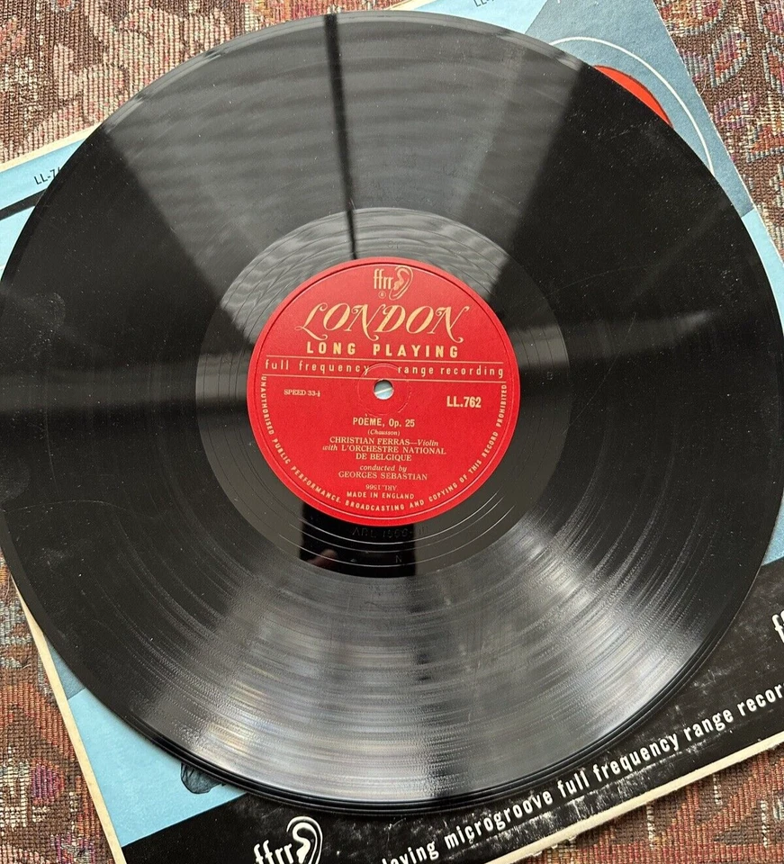 Ferras: Chausson Poème, Ravel Tzigane, Honneger Sonata - London LL-762, 1957 - Image 3 of 4