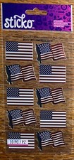 Sticko US Flags USA America Flag Stars  Stripes Patriotic Scrapbook Stickers