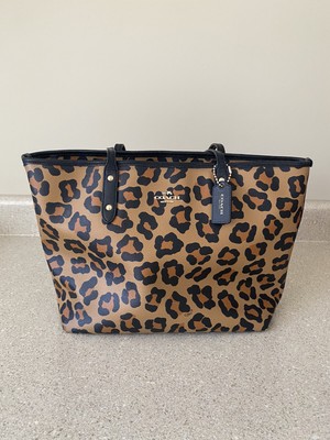 coach animal print tote