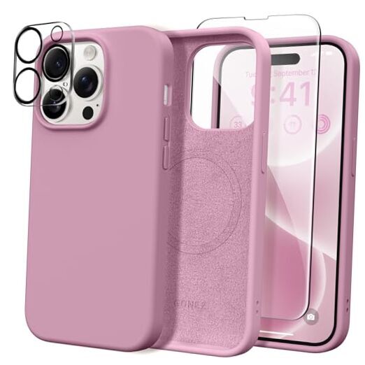 for iPhone 14 Pro Case, with 2X Screen Compatible with Magsafe Blackcurrant