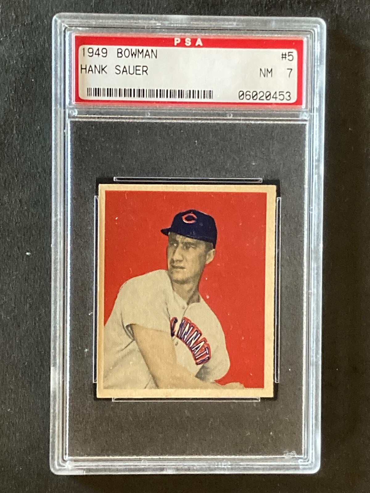 1949 Bowman #5 Hank Sauer PSA 7
