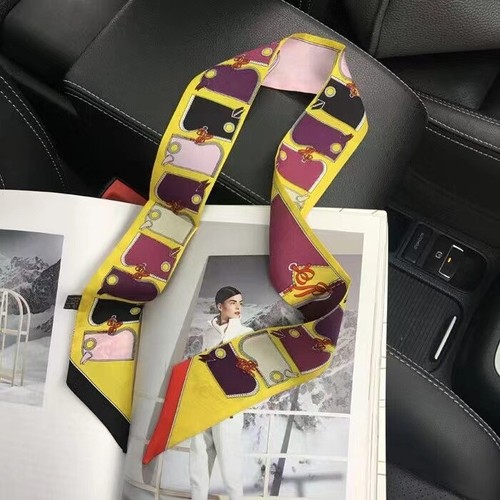 Sallys Boutique Silk Scarf Ribbon Horses Print Slim Head Band Neck Tie 85x5cm - Picture 40 of 51