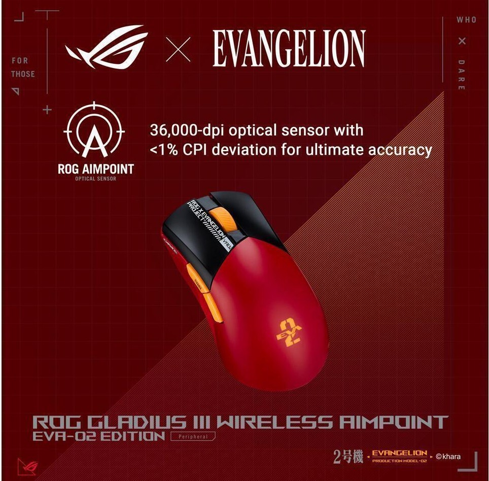 Original ASUS ROG Gladius III Wireless AimPoint EVA-02 Edition 