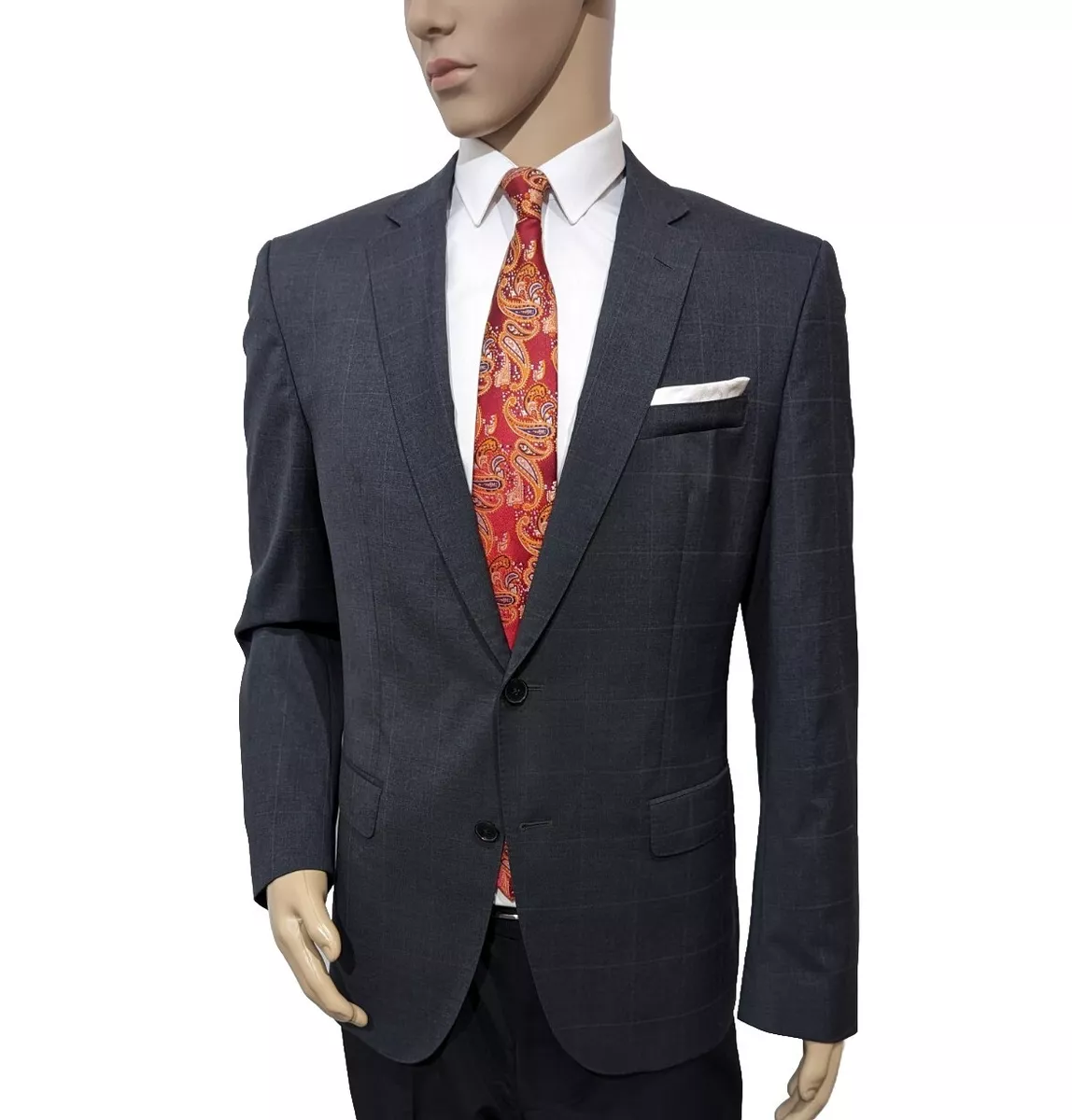 NWOT Hugo Boss Mainline Huge6 Mens Slim 2 Piece Suit Stretch 42R W36 L32 RRP 595