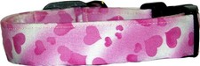 Pink Heart Showers Valentines Day Handmade Dog Collar