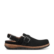 Earth Elmonte Slingback Comfort Clog Womens Mules Loafers Black Suede - 9 Wide