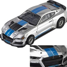 AFX Ford Shelby Mustang GT500KR Silver/Blue Mega G HO Slot Car