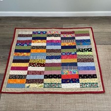 Crib quilt or Wall Hanging handmade Quilt 35  x44  
