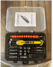 Cordless Electric Screwdriver Set Power Tool Household Combination, Used